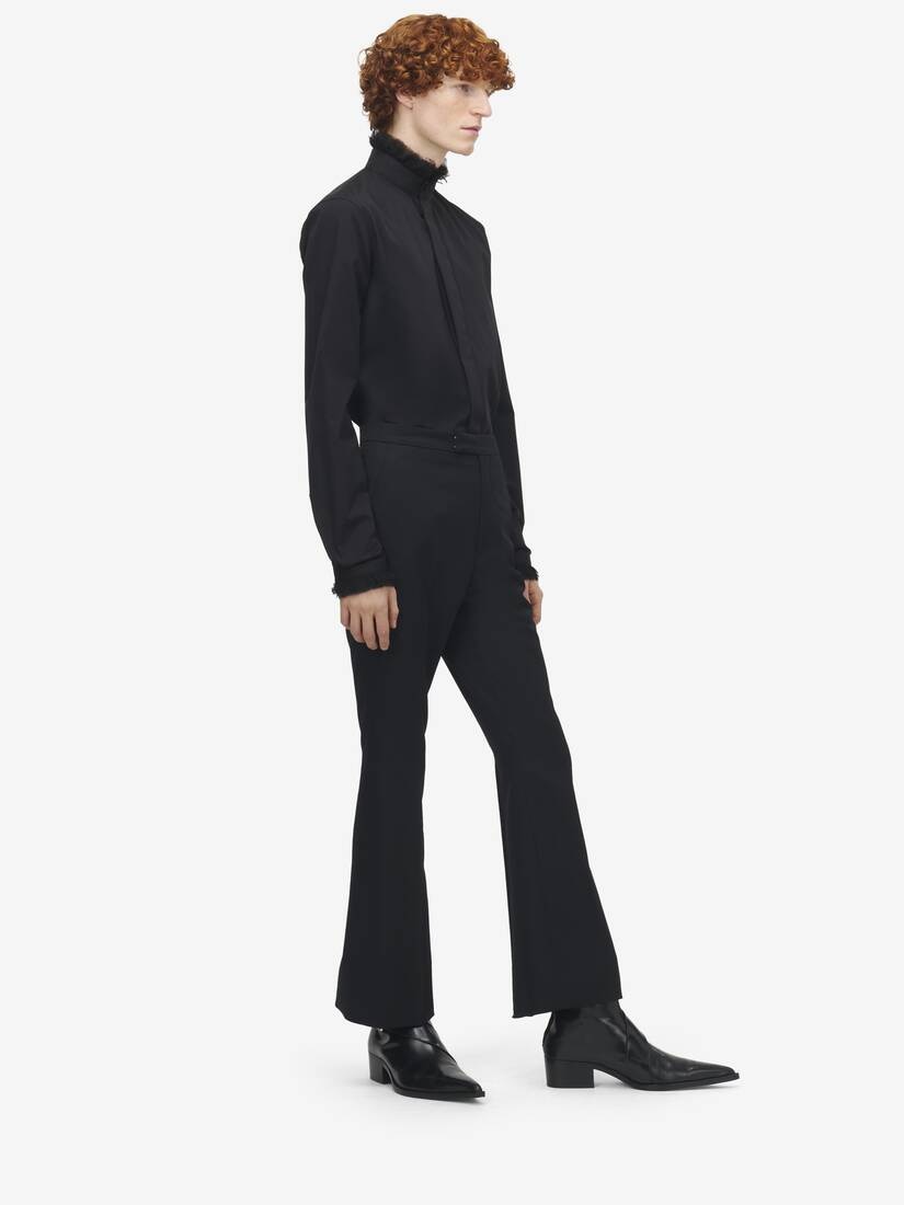 Ruffle Detail Poplin Shirt