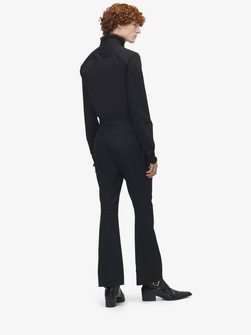 Ruffle Detail Poplin Shirt