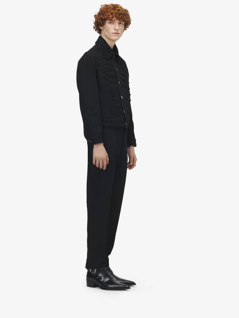 Frogging Detail Denim Jacket