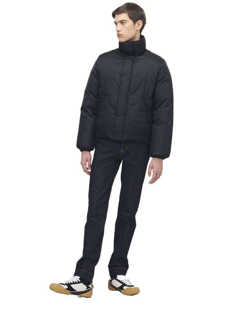 Skull Jacquard Puffer Jacket