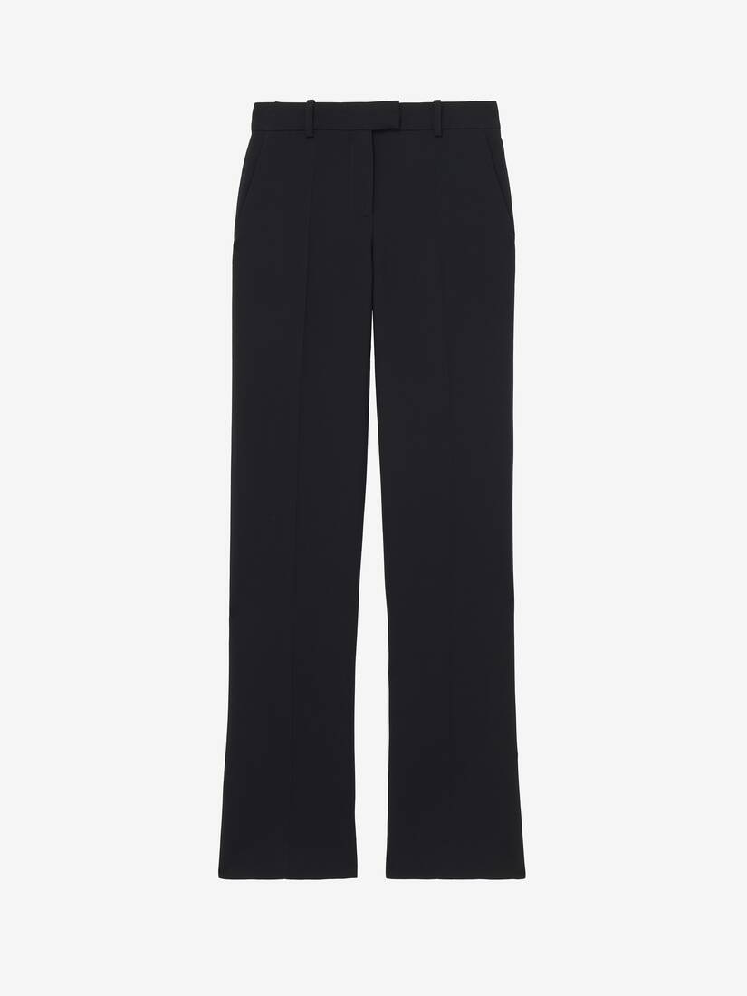 Wool Silk Tailored Trousers