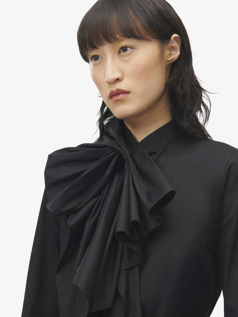 Ruffled Cotton Shirt