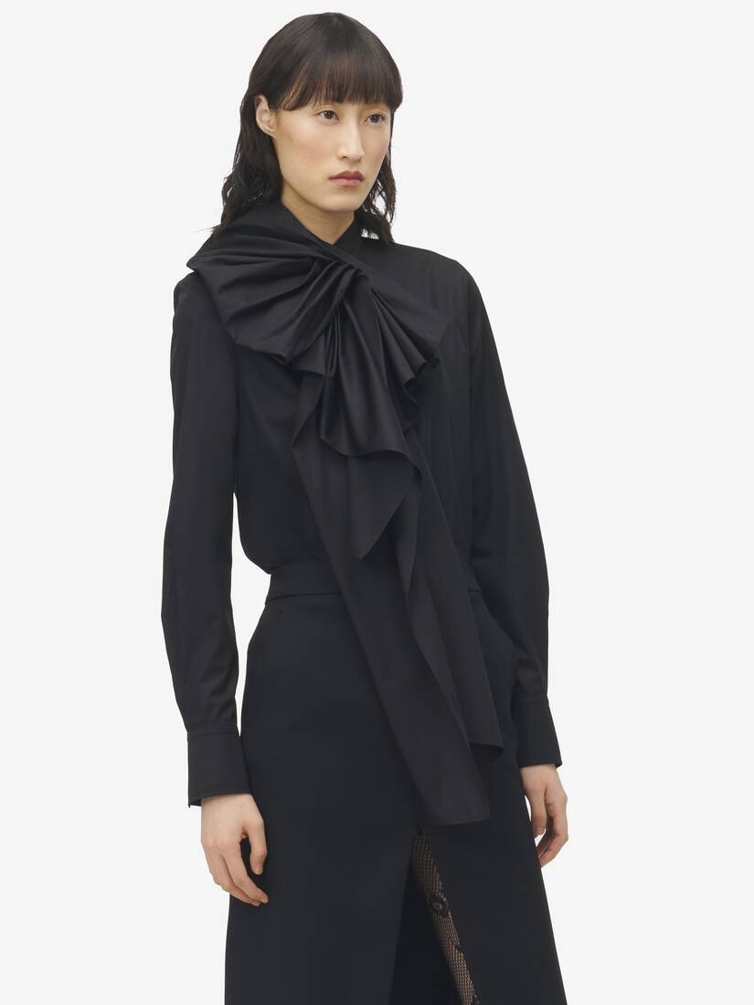 Ruffled Cotton Shirt