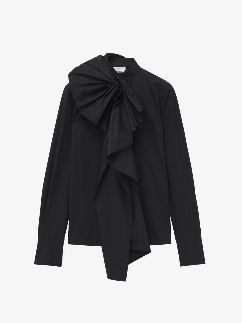 Ruffled Cotton Shirt