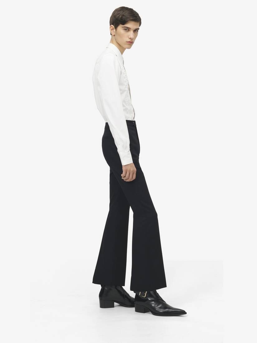 Wool Gabardine Tailored Trousers