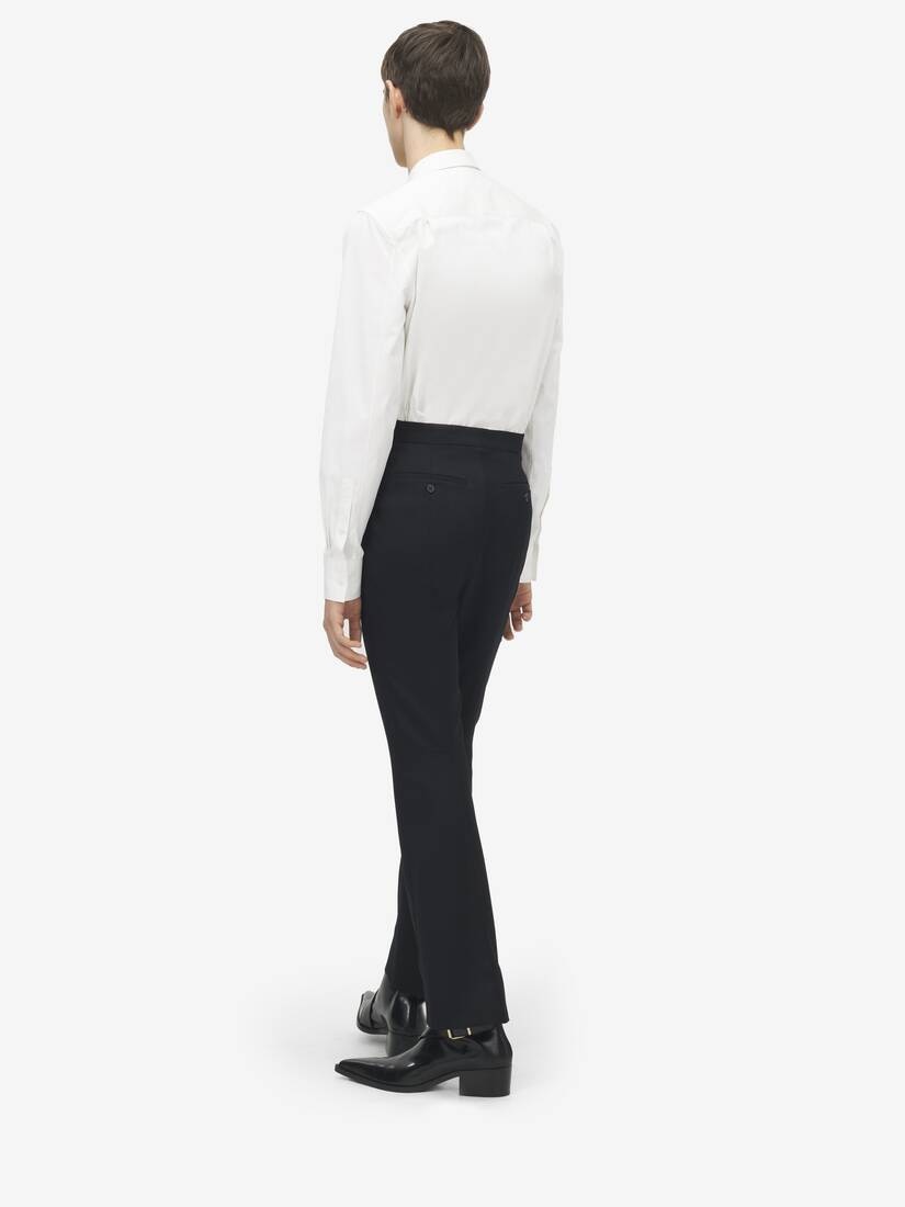 Wool Gabardine Tailored Trousers
