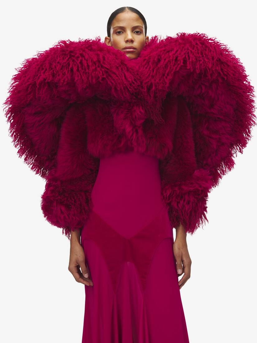 Sculpted Shearling Bolero