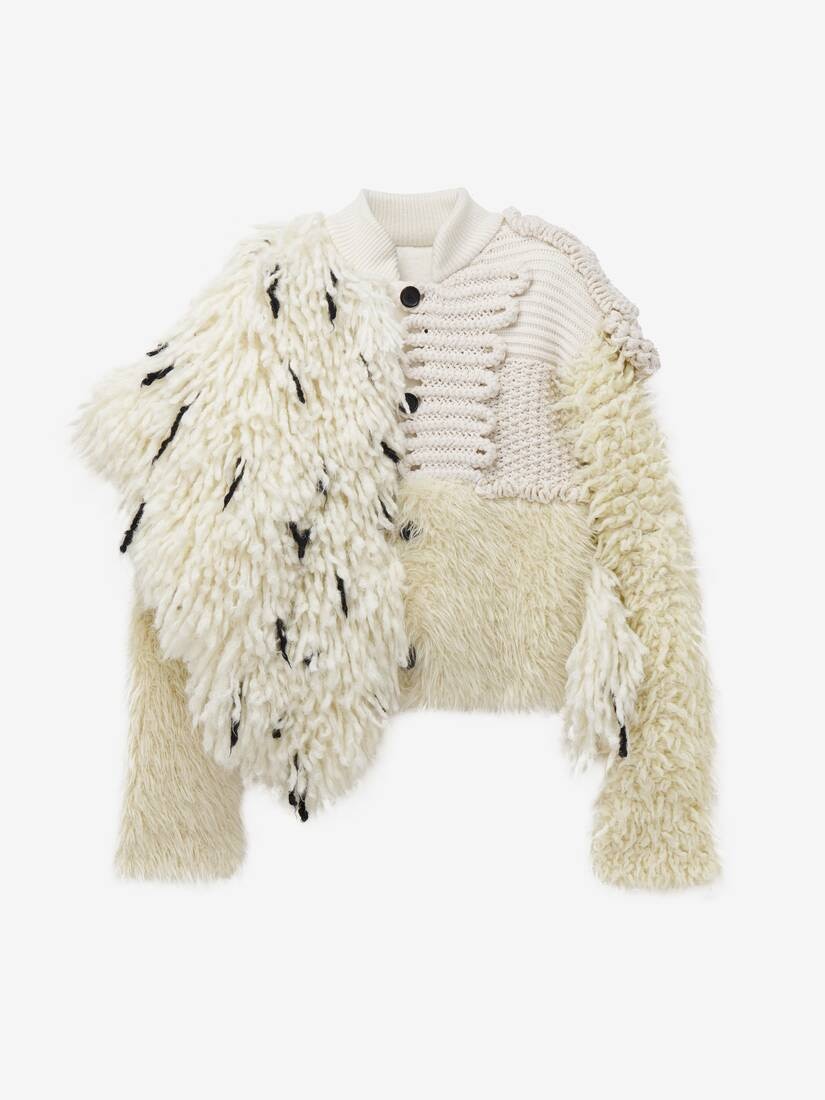 Asymmetric Patchwork Cardigan