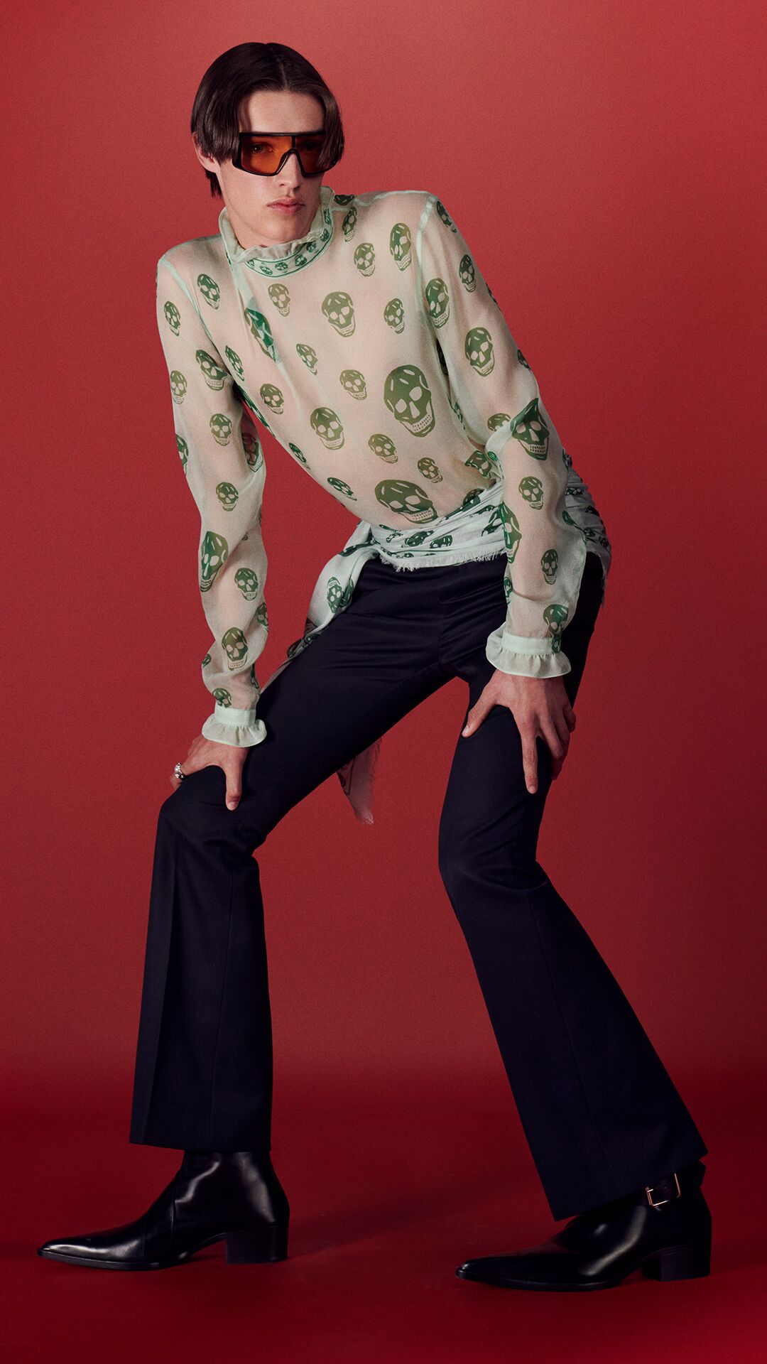 Man wearing McQueen Reay-to-Wear