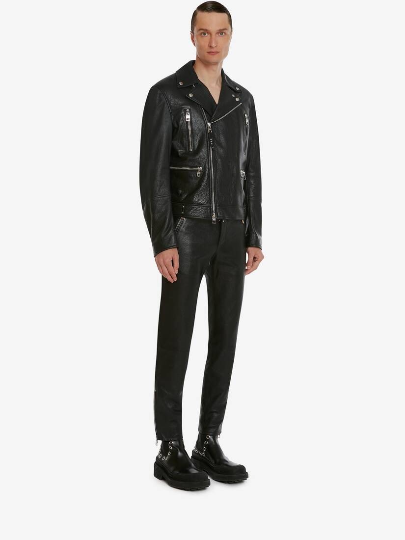 McQueen Classic Leather Biker Jacket