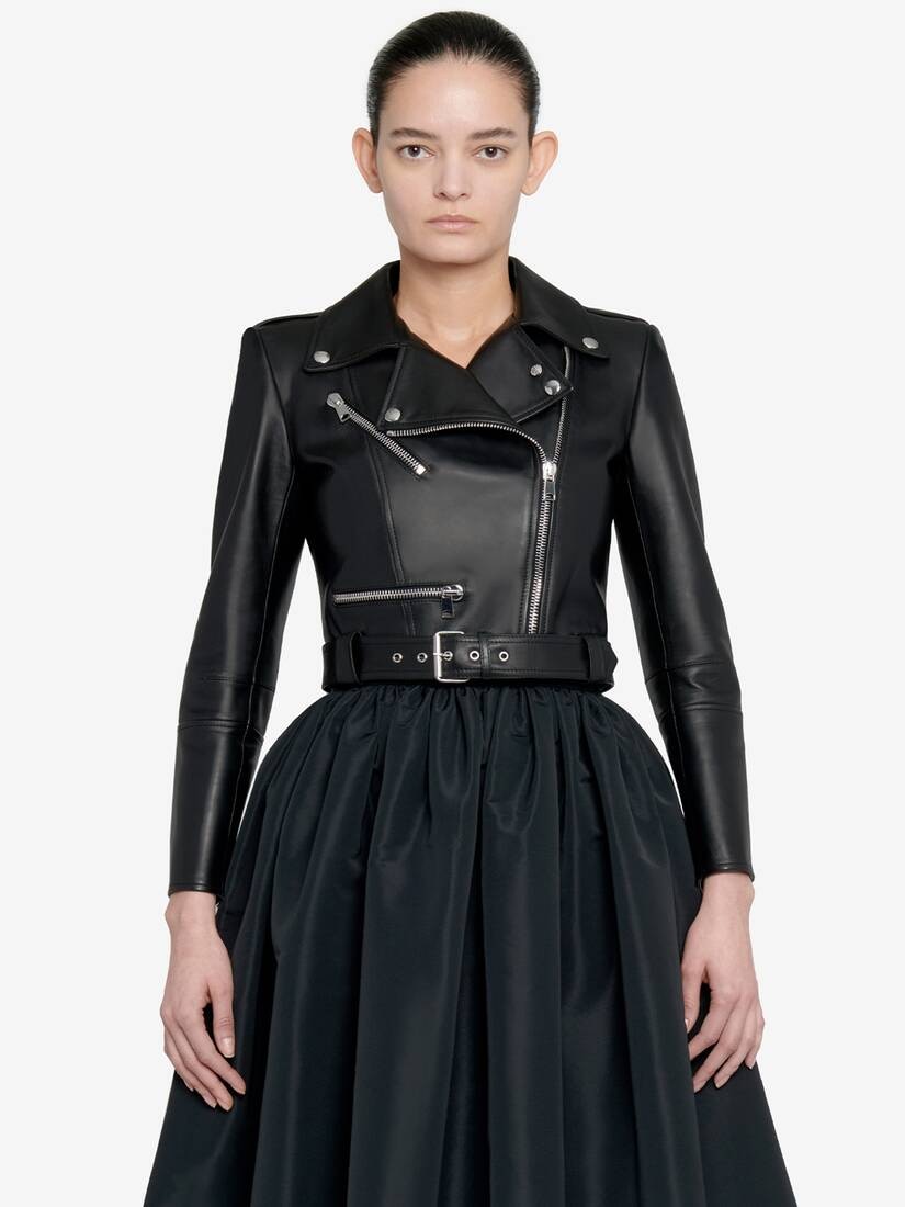 Cropped Leather Jacket