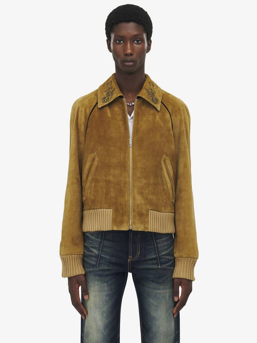 Suede Bomber Jacket