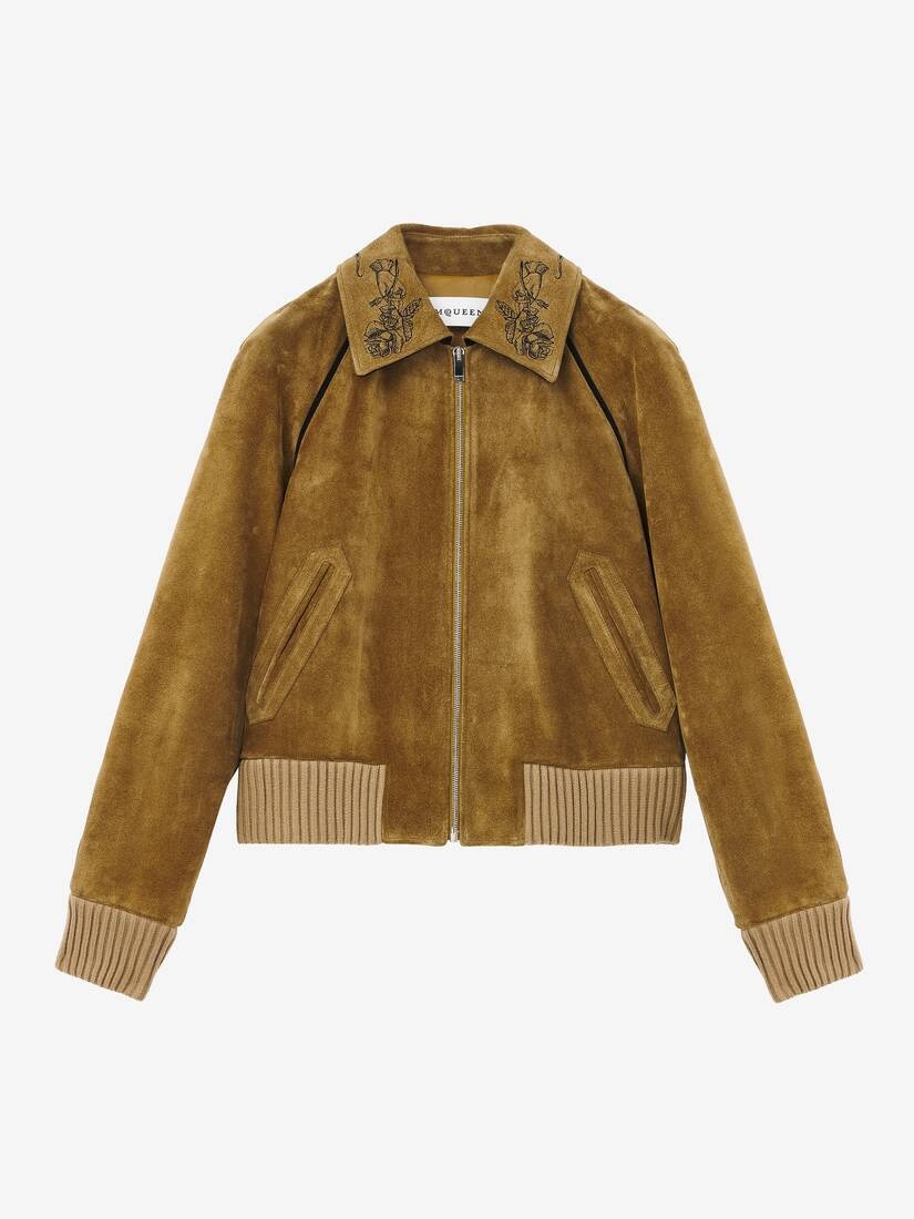 Suede Bomber Jacket