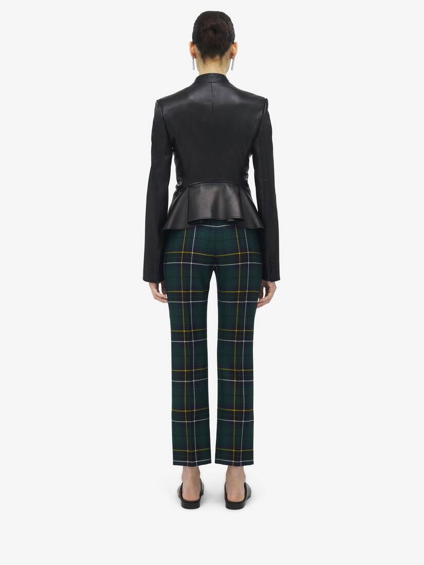 Peplum Tailored Leather Jacket